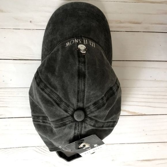 Rae Dunn x David & Young Let It Snow Embroidered Snowman Hat Grey NWT - Picture 4 of 7